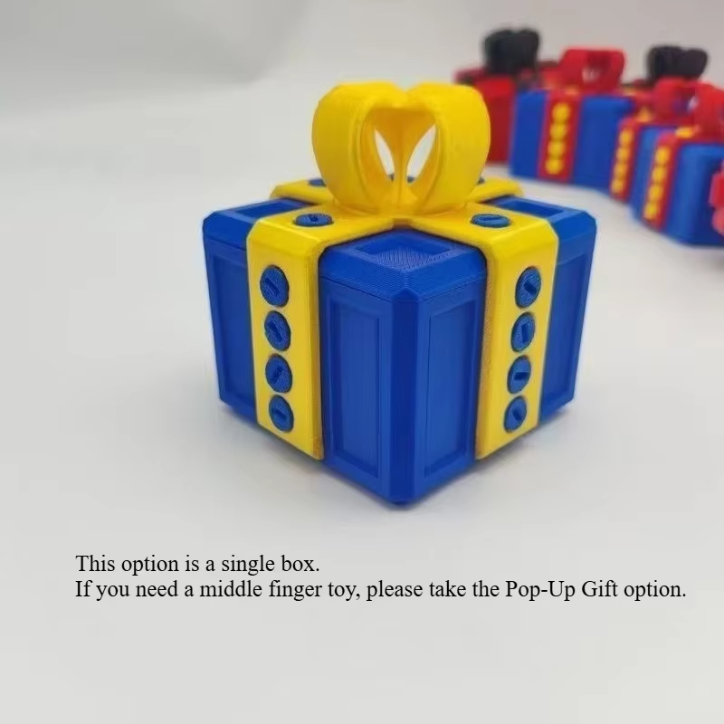 The Annoying Present with Middle Finger in a Box Gift Box with Screws Prank Surprise Pop-Up Novelty Funny Gifts for Adult Toys