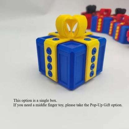 The Annoying Present with Middle Finger in a Box Gift Box with Screws Prank Surprise Pop-Up Novelty Funny Gifts for Adult Toys